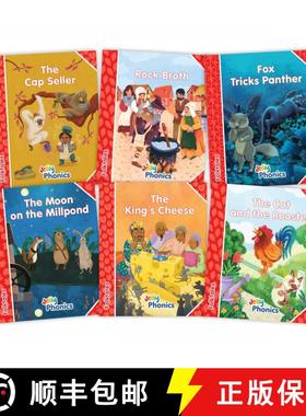【3-4周达】Jolly Phonics Folktales Red Readers (Level 1) Complete Set (1-6): in Precursive Letters (B... [9781835821381]