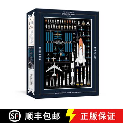 【3-4周达】The History of Space Travel Puzzle: Astronomical 500-Piece Jigsaw Puzzle & Poster : Jigsaw... [9781524763596]