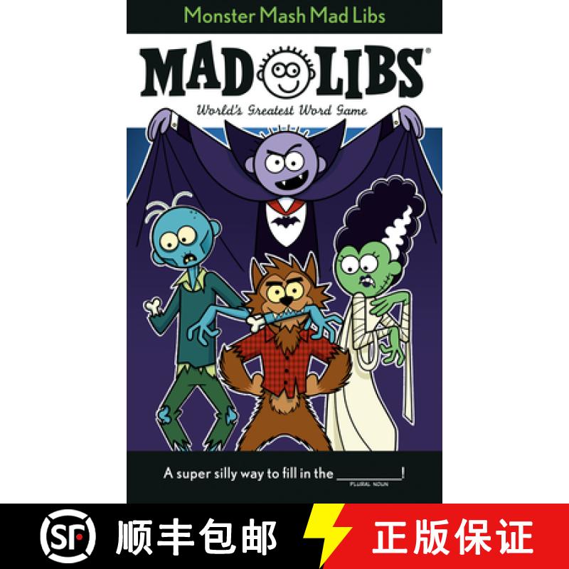 【3-4周达】Monster MASH Mad Libs: World's Greatest Game about Halloween [9780593225844]