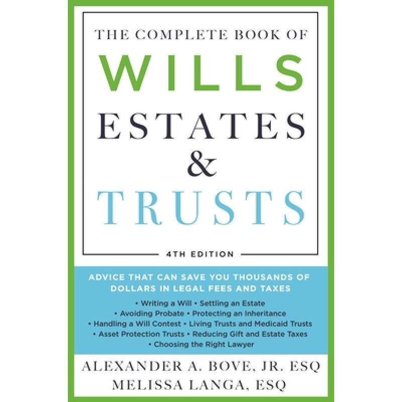 预订 the complete book of wills, estates . [9781250792747]