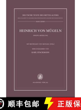 【3-4周达】精装 Die kleineren Dichtungen Heinrichs von Mügeln – Zweite Abteilung [9783050037851]
