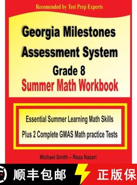 预订 Georgia Milestones Assessment System 8 Summer Math Workbook: Essential Summer Learning Math Skil... [9781646127870]