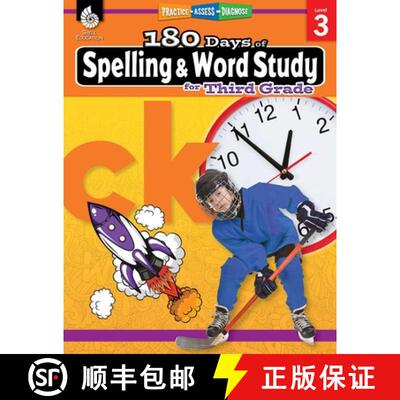 【3-4周达】180 Days(tm) Spelling and Word Study for Third Grade: Practice, Assess, Diagnose [9781425833114]
