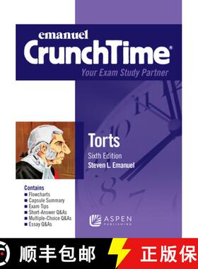 【3-4周达】Emanuel CrunchTime for Torts [9781543807479]