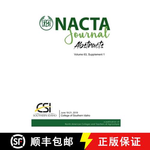 【3-4周达】NACTA Journal - Volume 63, Supplement 1 [9780359635948]