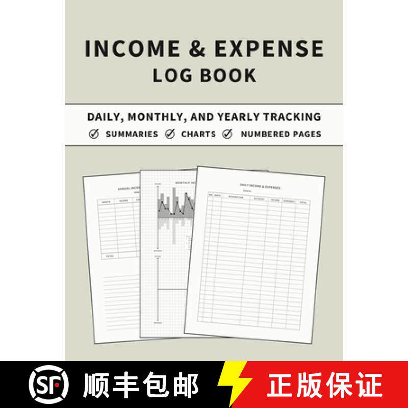 预订 Income and Expense Log Book: Accounting and Bookkeeping Ledger Book for Daily, Monthly, and Year... [9781803932156]