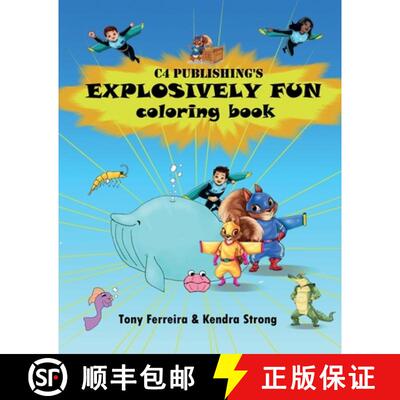 【3-4周达】C4 Publishing's Explosively Fun Coloring Book [9798985271119]
