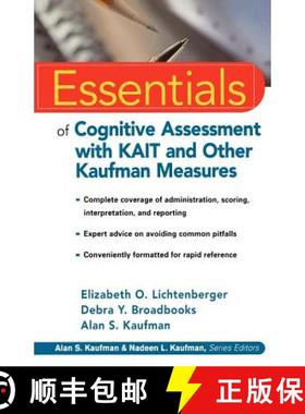 【3-4周达】Essentials Of Cognitive Assessment With Kait And Other Kaufman Measures [Wiley心理学] [9780471383178]