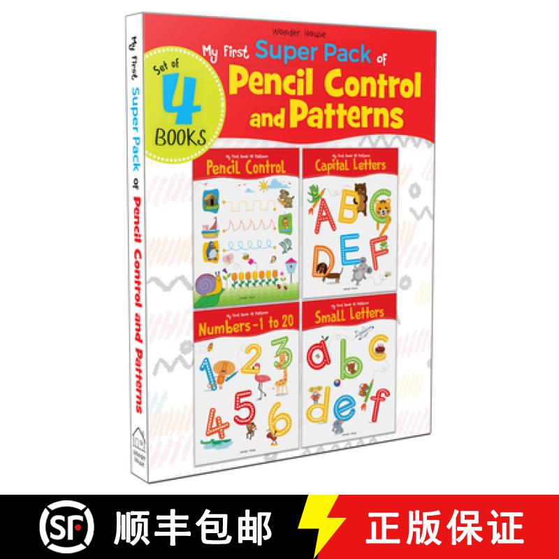 【2-3周达】My First Super Boxset of Pencil Control and Patterns: Pack of 4 interactive activity books... [9789388144612]