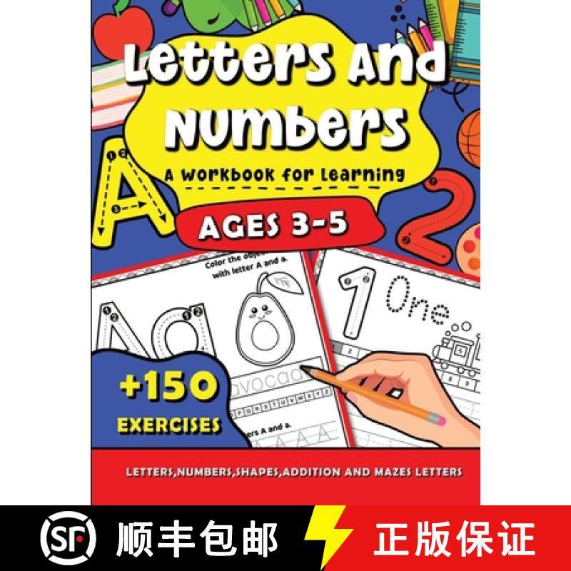 【3-4周达】Letters and Numbers a Workbook for Learning: for kids ages 3-5, Tracing Activities for Pre... [9781471056628]