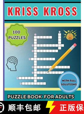 【3-4周达】Kriss Kross Puzzle Book for Adults: 100 Interesting Classic Puzzles  over 2000 Verified Words [9788119495078]