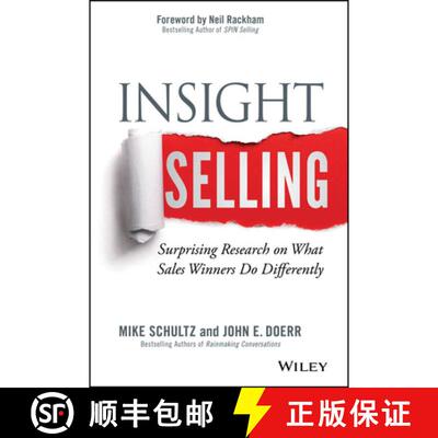 【3-4周达】精装 Insight Selling: Surprising Research On What Sales Winners Do Differently [Wiley经管] [9781118875353]