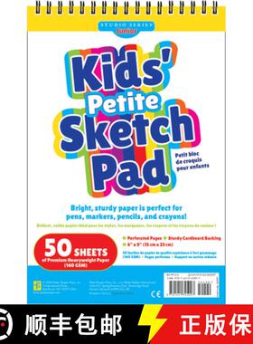 【3-4周达】Studio Series Jr. Kids' Portable Sketch Pad 6 X 9 Inches (50 Perforated Sheets) [9781441345097]