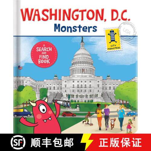 预订 精装 Washington D.C. Monsters: A Search and Find Board Book for Kids Hidden Pictures & Interacti... [9782924734063]