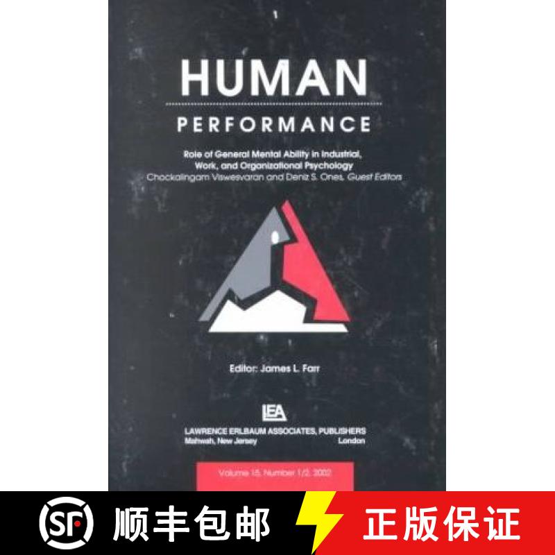 【3-4周达】Role of General Mental Ability in industrial, Work, and Organizational Psychology: A Speci... [9780805896848]