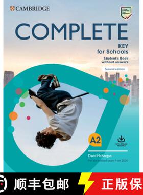 【3-4周达】剑桥KET考试 学生书不带答案带网上练习 Complete Key for Schools Student's Book without Answe... [9781108539333]