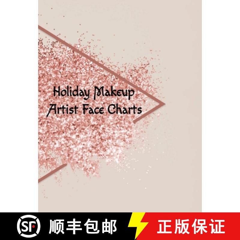 【3-4周达】Holiday Makeup Artist Face Charts: Make Up Artist Face Charts Practice Paper For Painting ... [9783347001992]