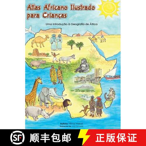 【3-4周达】精装 Atlas Africano Ilustrado para Crianças: Uma Introdução à Geografia de África [9783952612996]