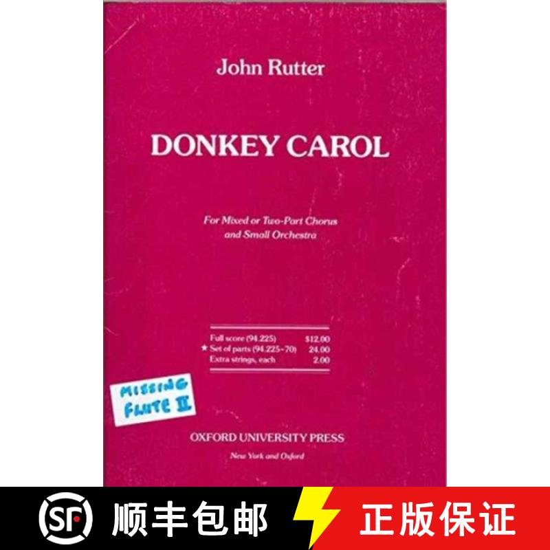 【3-4周达】Donkey Carol: Set of Parts (1 of Each Incl. Strings) [9780193857827]