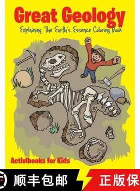 【3-4周达】Great Geology: Explaining The Earth's Essence Coloring Book [9781683211600]