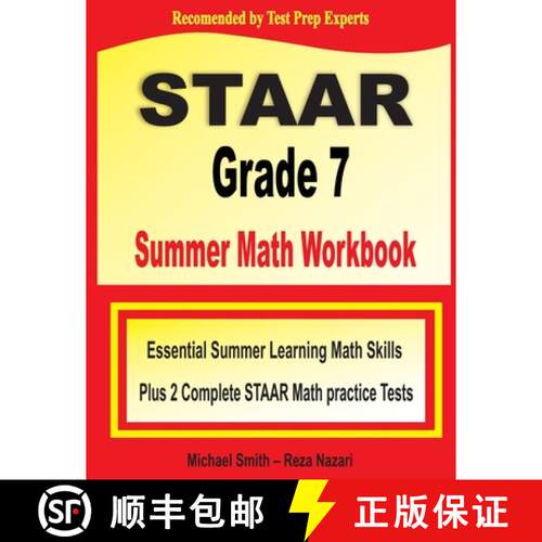 【3-4周达】STAAR Grade 7 Summer Math Workbook: Essential Summer Learning Math Skills plus Two Complet... [9781646126798]