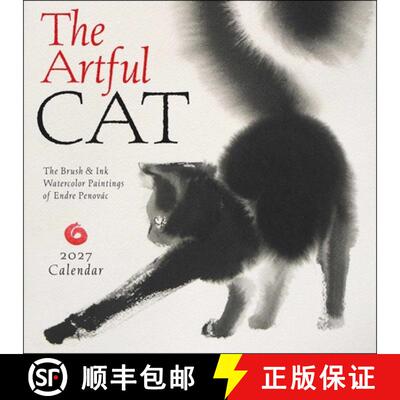 【3-4周达】The Artful Cat 2027 Wall Calendar: Brush and Ink Watercolor Paintings [9798881607043]