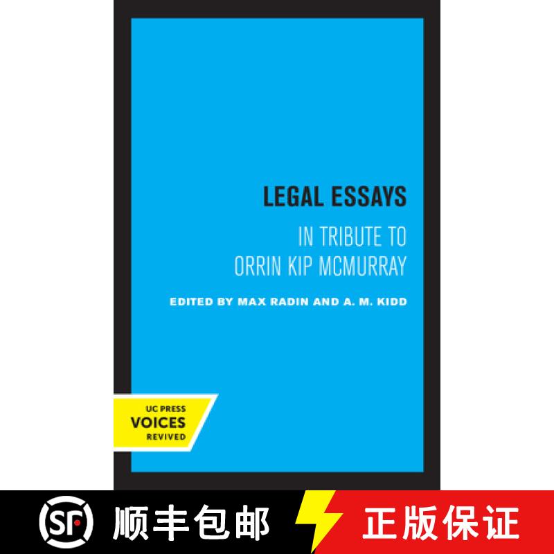 【3-4周达】Legal Essays: In Tribute to Orrin Kip McMurray [9780520324534]
