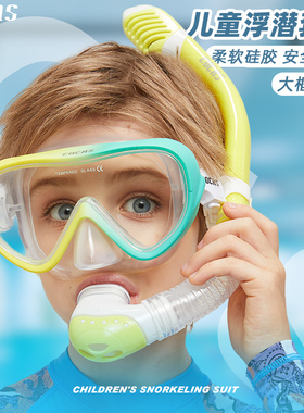 儿童防雾潜水镜全干式呼吸管浮潜三宝套装护鼻一体式泳镜潜水装备