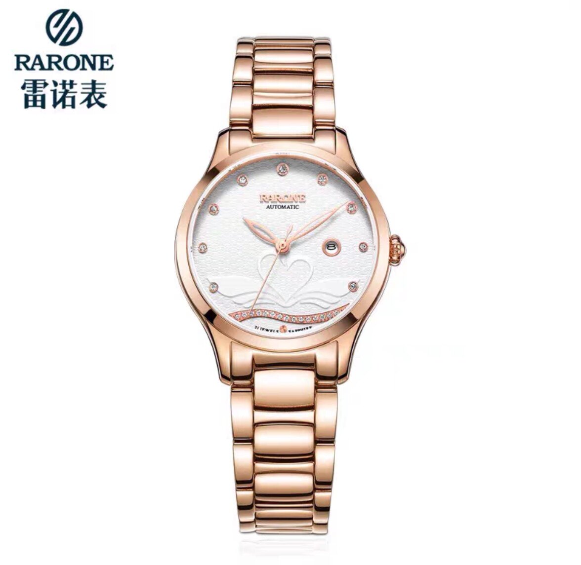 正品rarone雷诺手表女表女士时尚潮流全自动机械表腕表防水880086