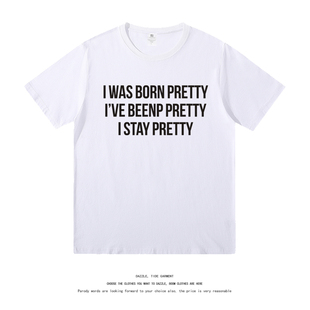 I was born pretty巅峰对决同款短袖T恤heatedrivalry周边上衣服