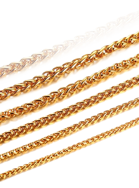 泰爱你时尚简约龙骨麦穗项链