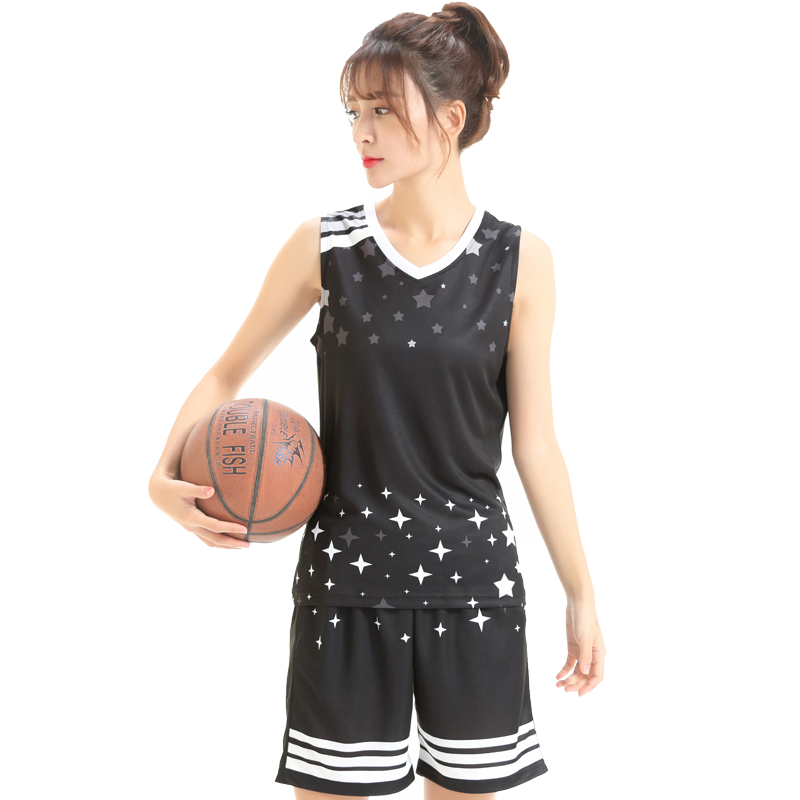 篮球服女韩版潮学生 bf夏宽松 无袖女士篮球服 套装 个性街头