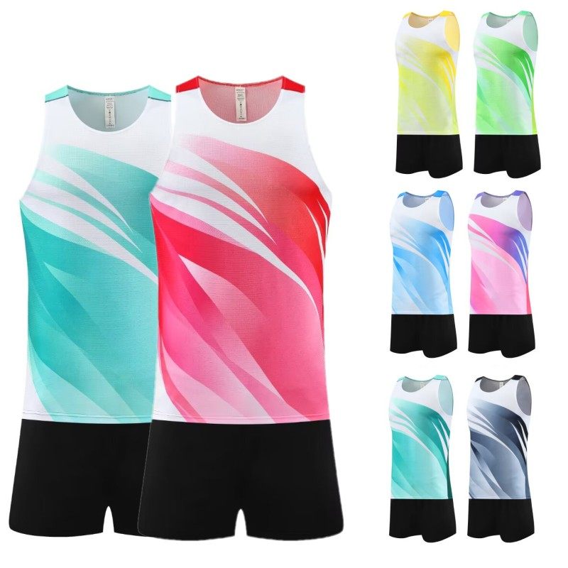 儿童田径服男女运动套装幼儿小学生跑步服田径长跑训练比赛服定制