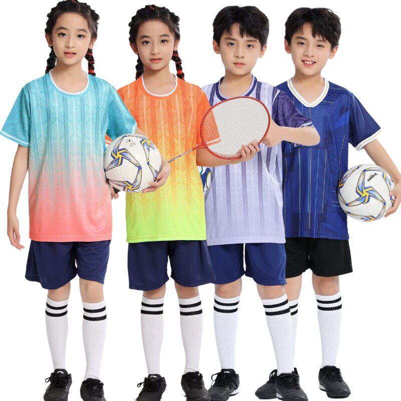 儿童羽毛球服套装夏季速干乒乓球衣男童运动服女孩排球训练服定制