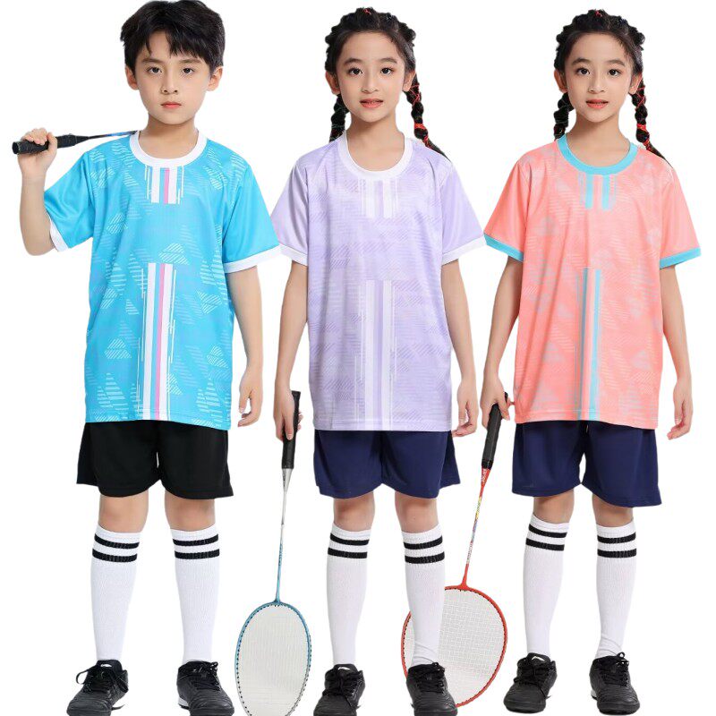 儿童羽毛球服套装女童乒乓球衣定制男童排球服跳绳训练比赛队服夏