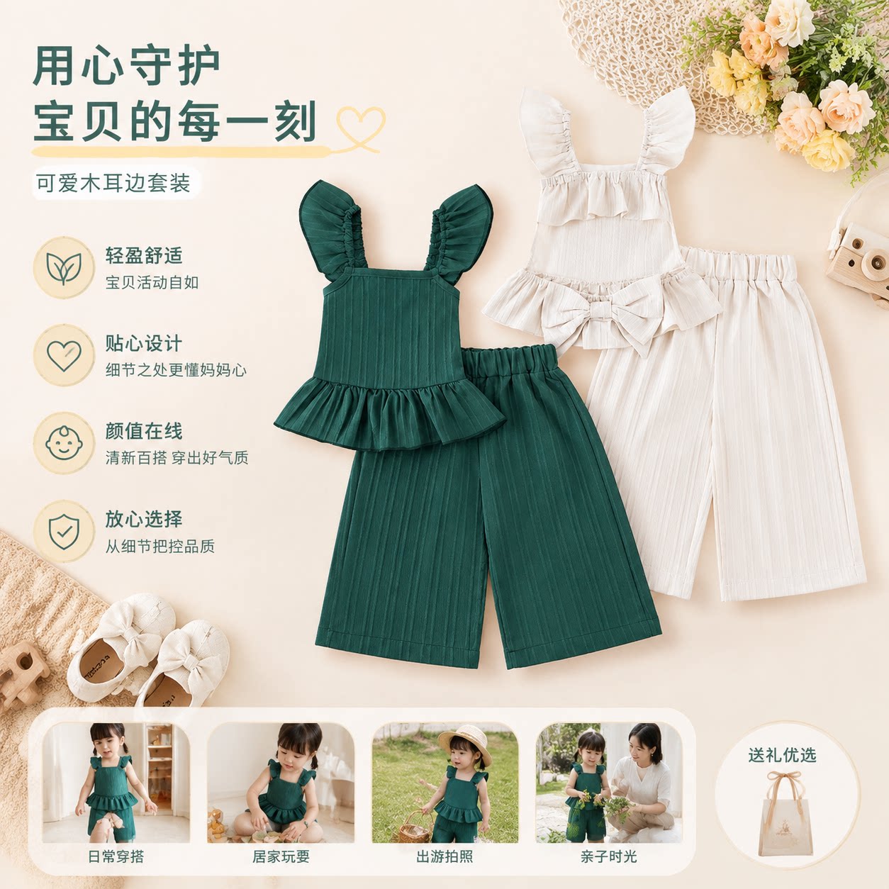 女童套装夏装吊带宝宝无袖背心公主裙儿童外穿洋气漂亮裙子小童装