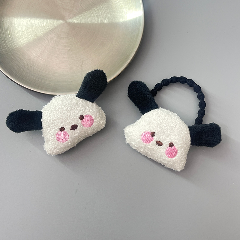 发绳别针毛绒帕恰狗腮红软糯