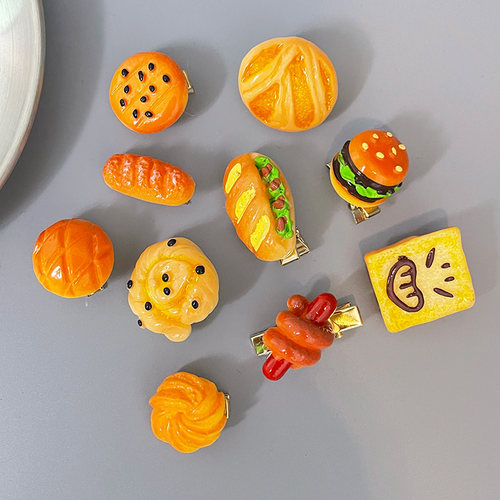 可爱仿真食物面包搞怪发夹