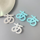 创意平假名文字蓝色白色字母文字发夹刘海夹二次元 小众甜酷卡子女