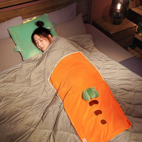 冬季加厚被子两用女生睡觉办公室