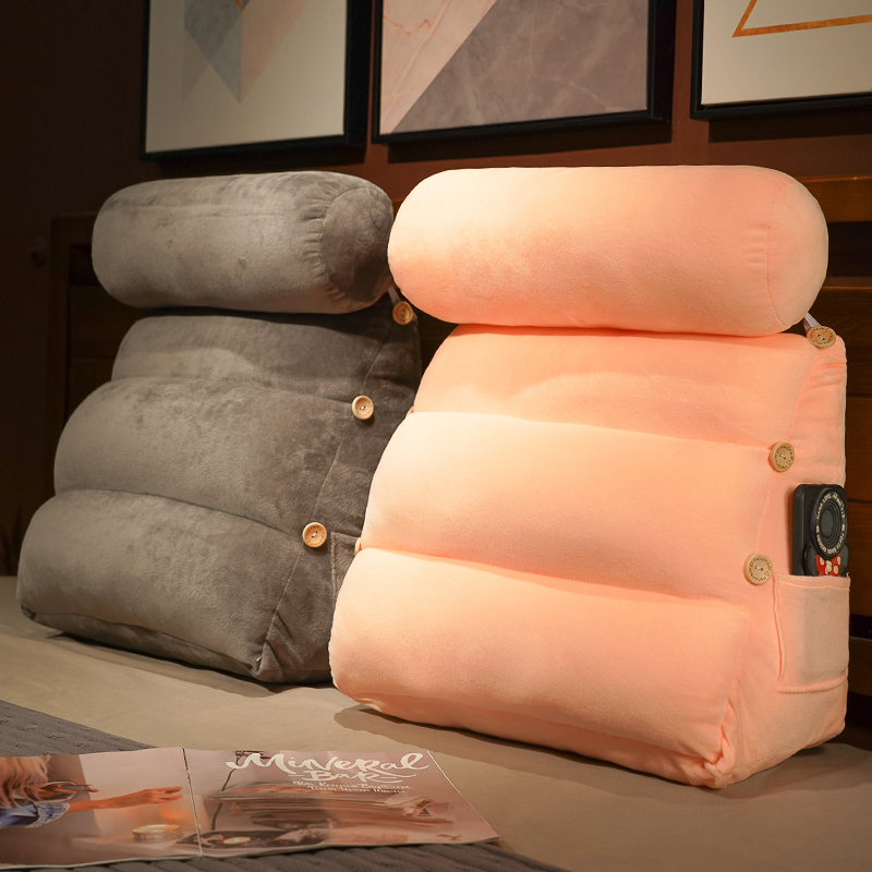 三角靠枕床头靠垫床上大靠背垫软包飘窗抱枕榻榻米宿X舍学生可拆