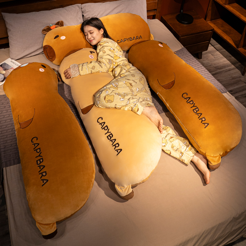 可爱卡皮巴拉长条枕头抱枕女生