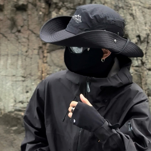 防晒帽男夏天户外钓鱼登山帽男遮阳大檐渔夫帽男款太阳帽海边凉帽