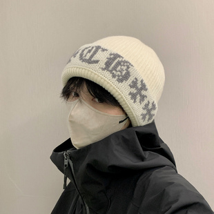 棉帽冷帽针织帽男生毛线帽滑雪线帽青少年潮 冬季 帽子男士 2025新款