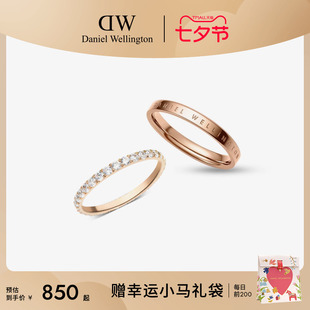 DW情侣对戒流光系列轻奢高级感戒指女素圈小众指环情侣同款礼物