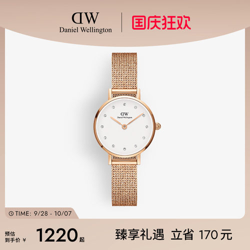 DW闪耀星辰流金表石英机芯女表