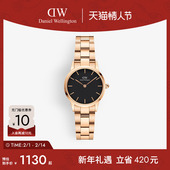 DW手表女 ICONIC系列时髦小精钢彩盘石英表 玫瑰金色商务女士腕表