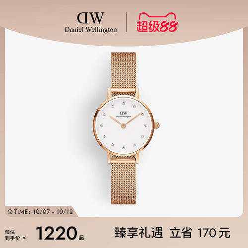 DW闪耀星辰流金表石英机芯女表