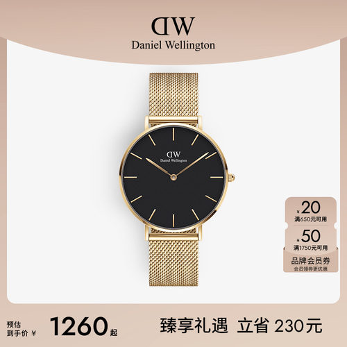 DW轻奢流金表女款石英表