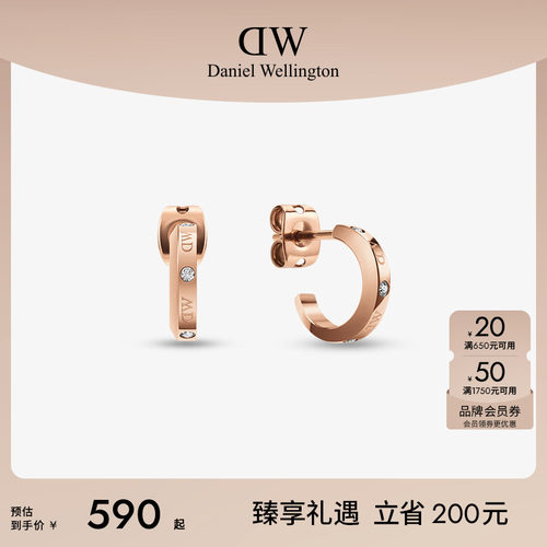 DW星辰耳环闪耀水晶点缀耳畔
